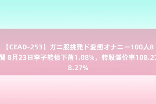 【CEAD-253】ガニ股挑発ド変態オナニー100人8時間 8月23日李子转债下落1.08%，转股溢价率108.27%