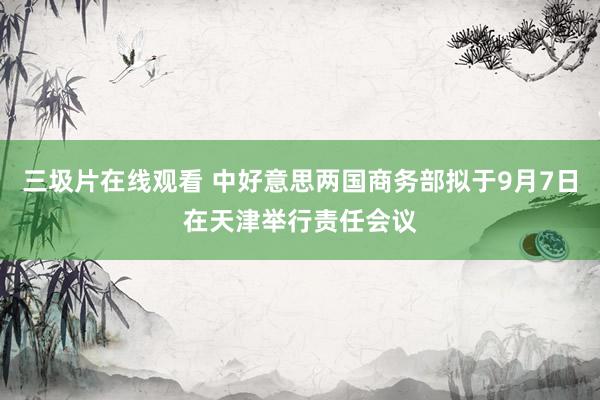 三圾片在线观看 中好意思两国商务部拟于9月7日在天津举行责任会议