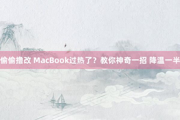 偷偷撸改 MacBook过热了？教你神奇一招 降温一半